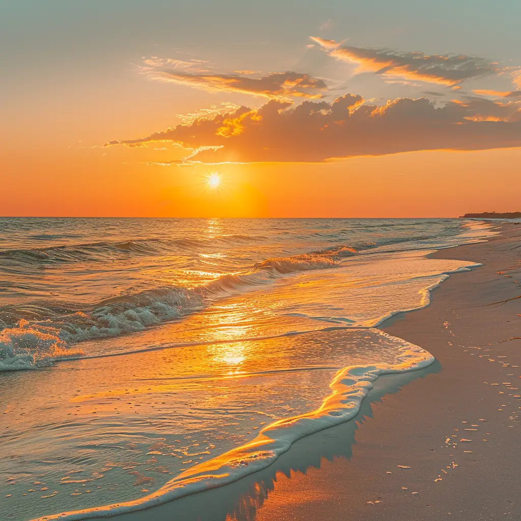 sunset sun beach sea evening photography