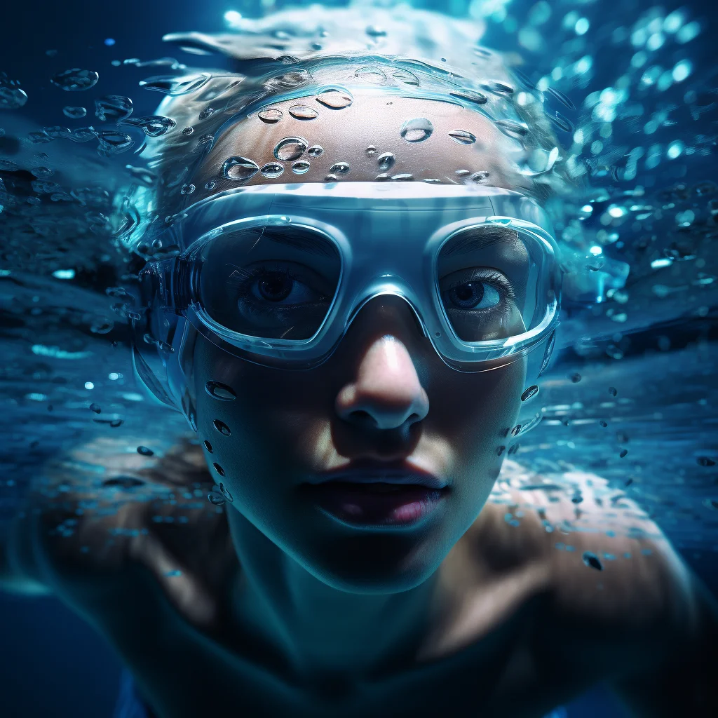 swimmer natator underwater sea light swim diving photography