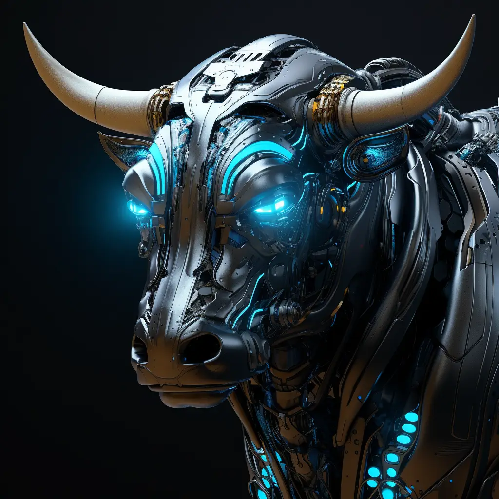 bull head robot anatomy science fiction 3D technology