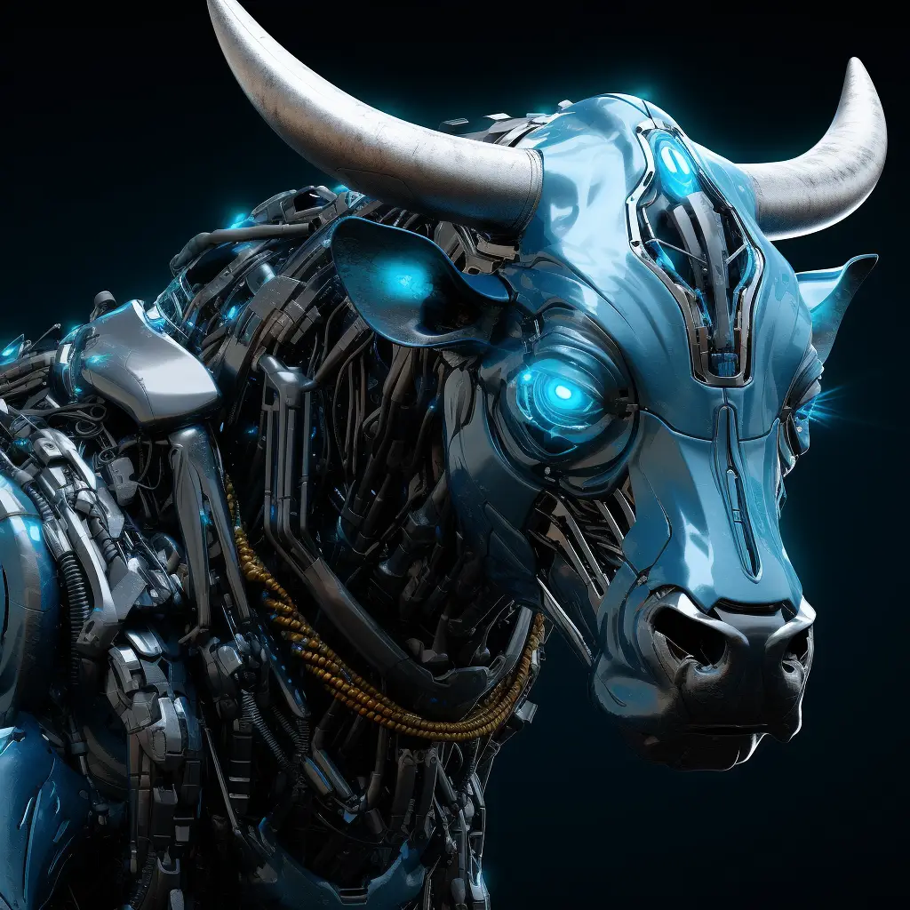 bull head robot anatomy technology science fiction 3D