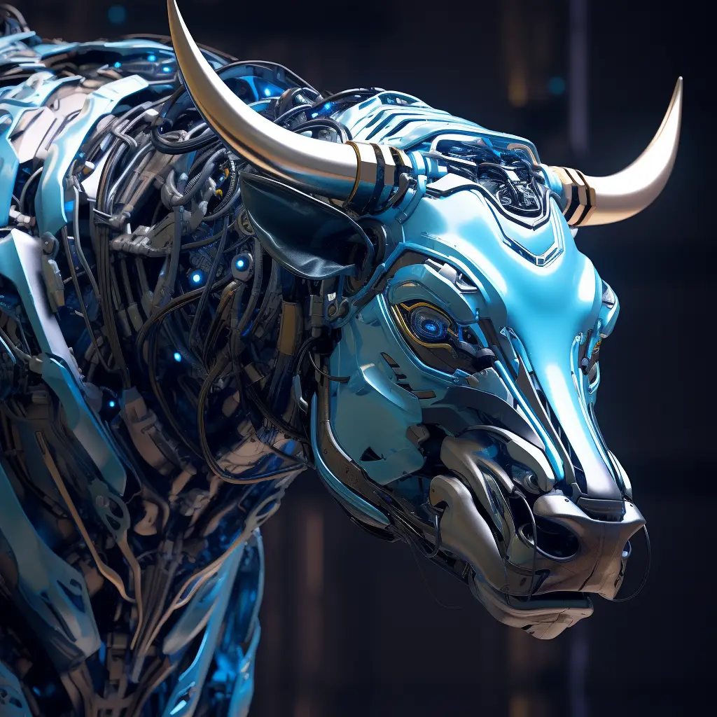 bull robot head anatomy technology science fiction 3D