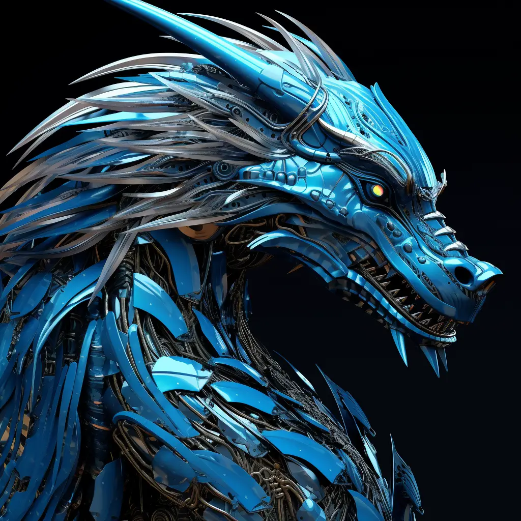 dragon head robot anatomy science fiction 3D technology