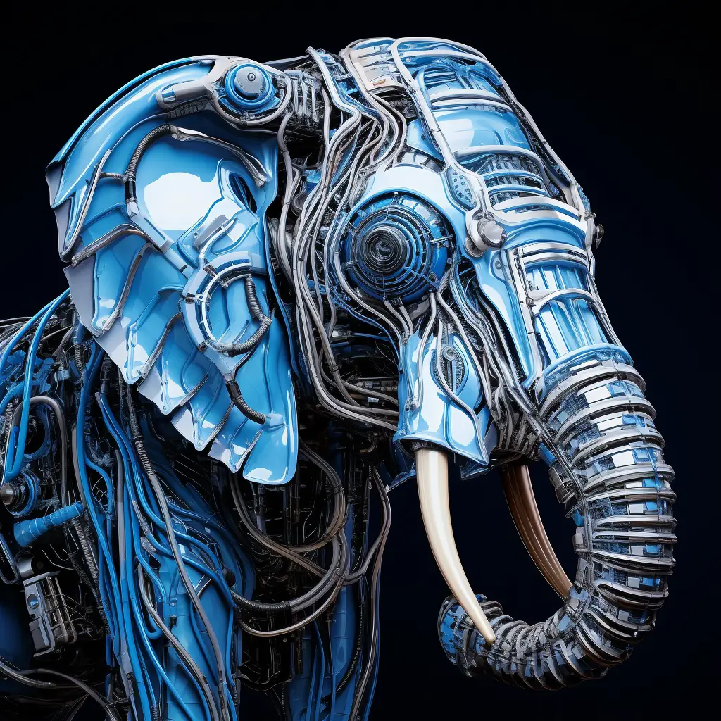elephant head robot anatomy technology science fiction 3D
