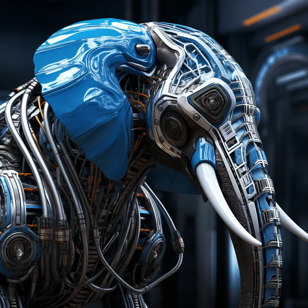 elephant robot head anatomy science fiction 3D technology