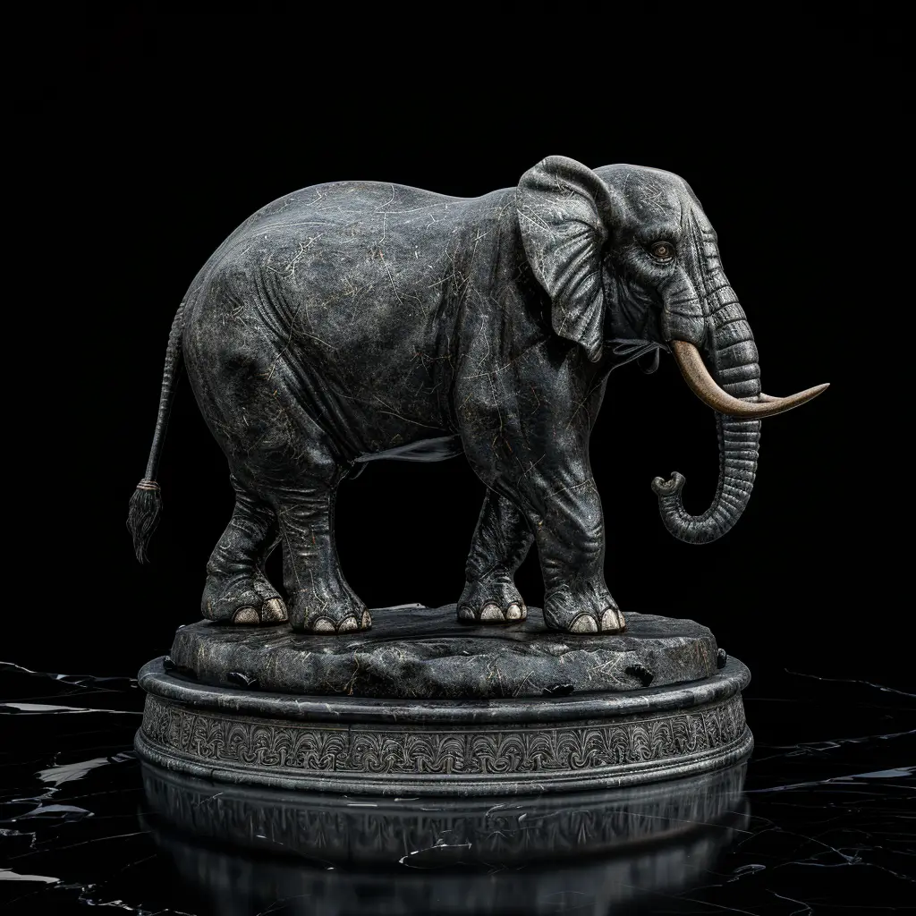 elephant statue stance sculpture 3D art