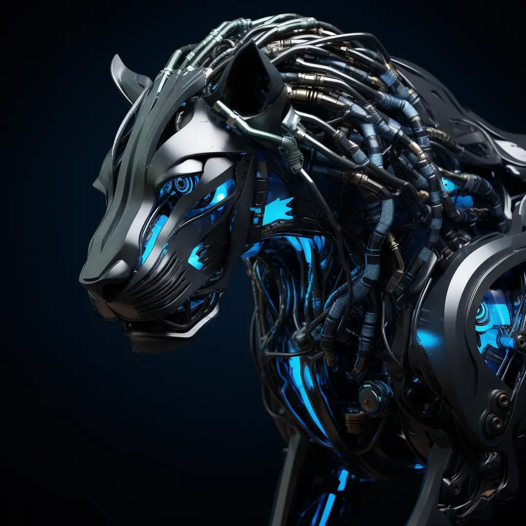 lion head robot anatomy technology science fiction 3D