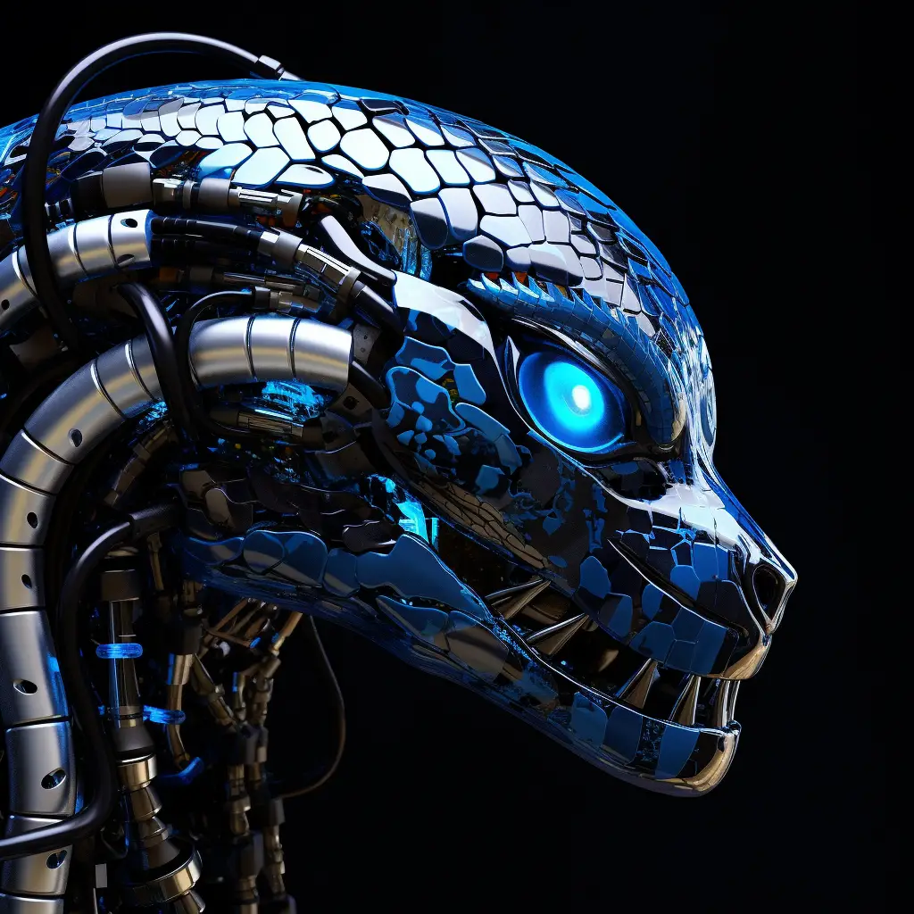 snake head robot anatomy science fiction 3D technology
