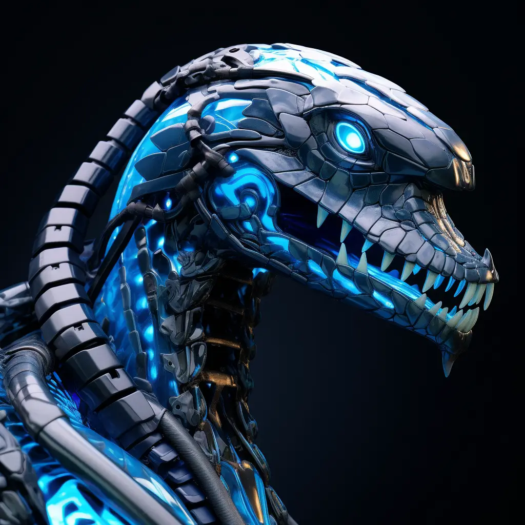 snake robot head anatomy technology science fiction 3D