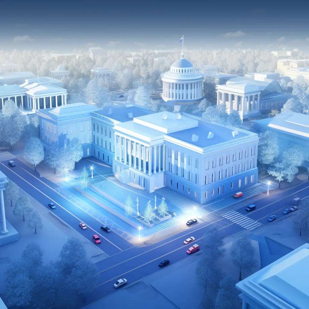 America the White House scene 3D model