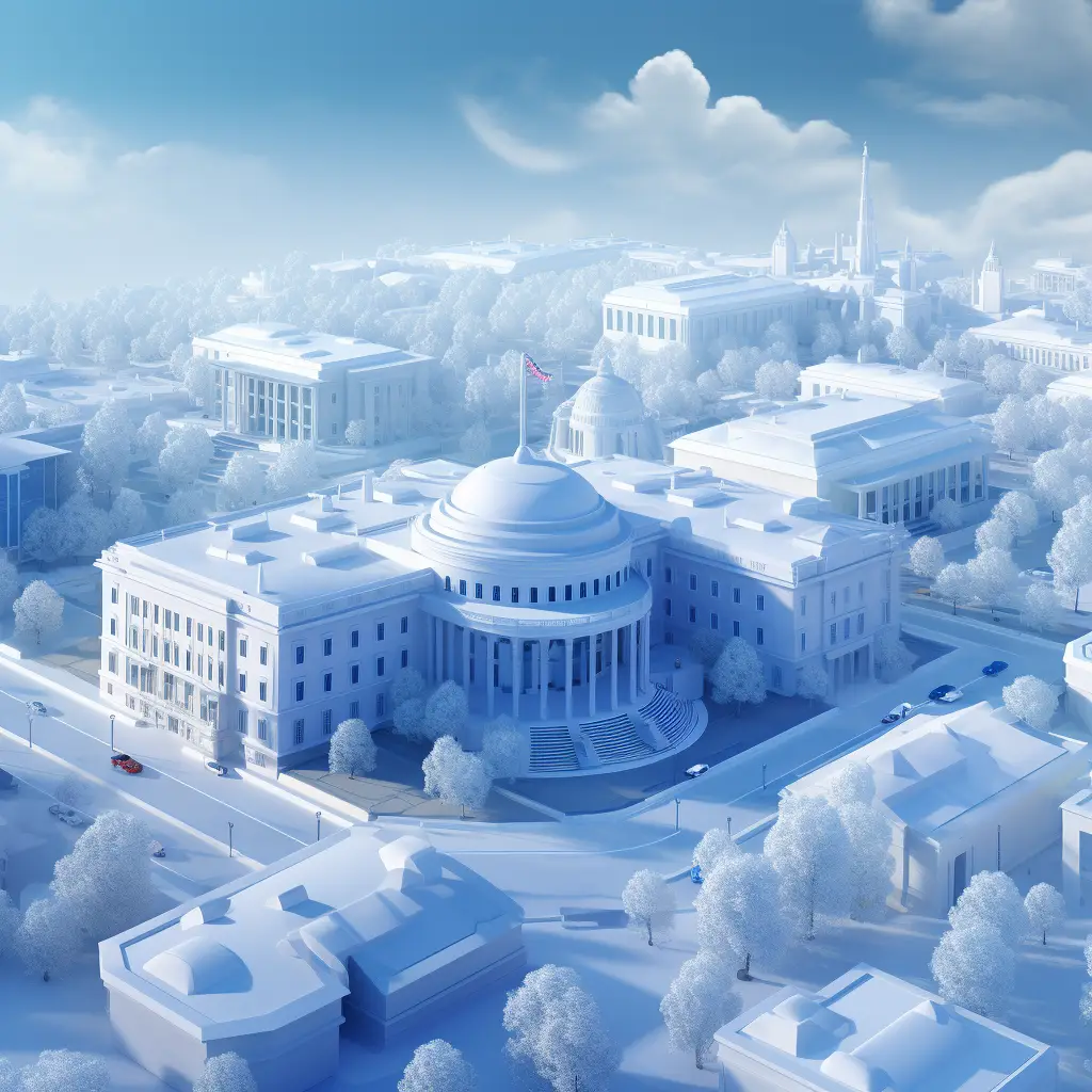 America the White House scene model 3D