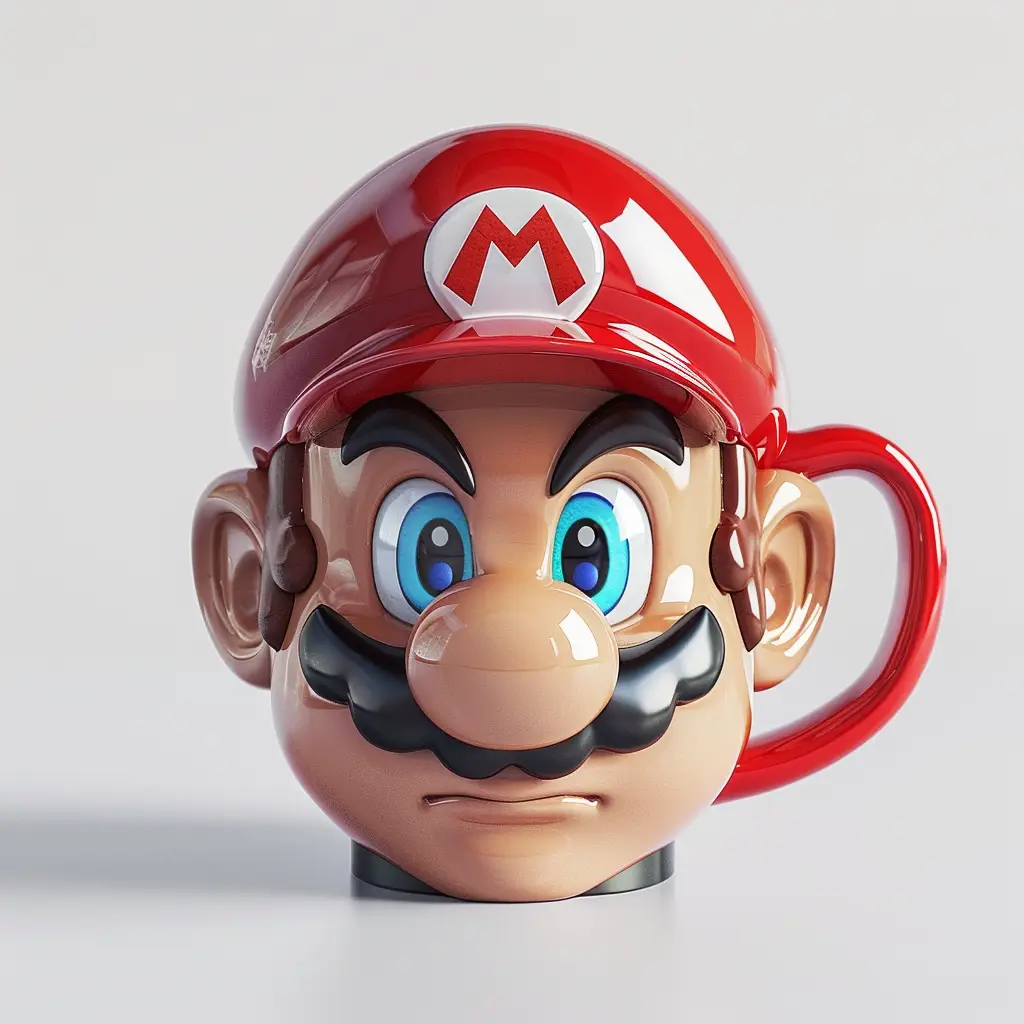 Super Mario cartoon cup mug photography