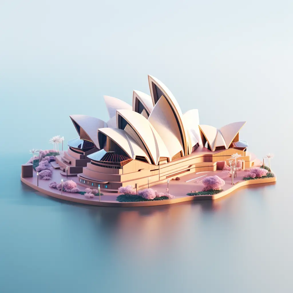 Sydney Opera House 3D C4D model scene space