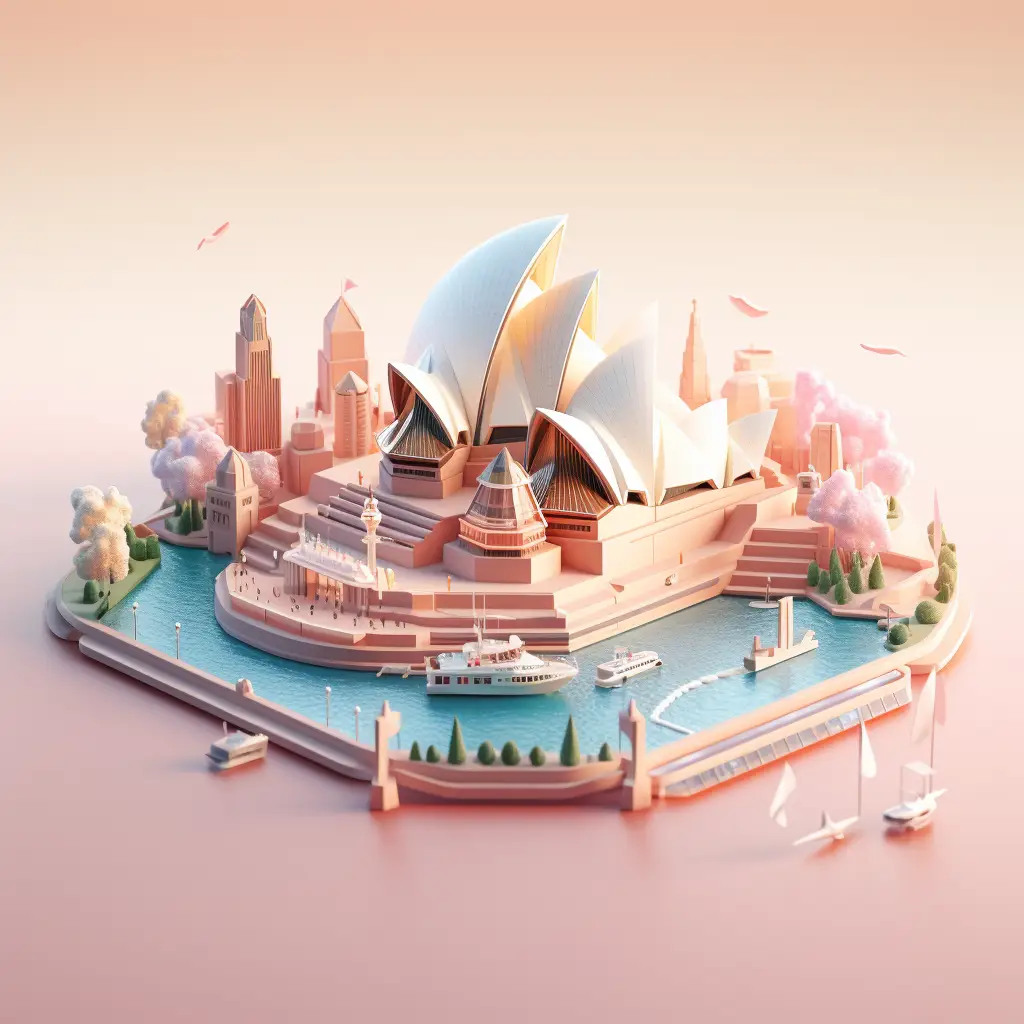 Sydney Opera House C4D 3D model scene space