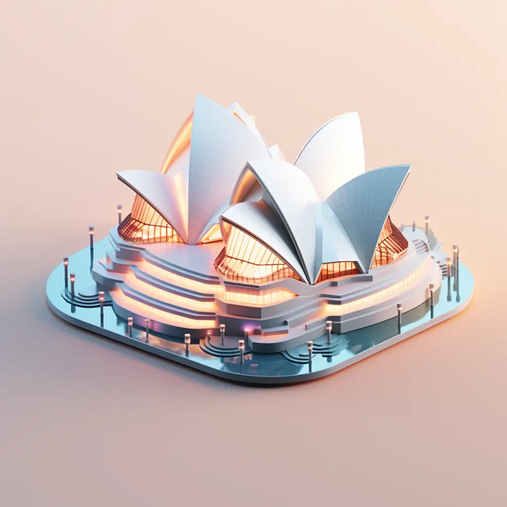 Sydney Opera House C4D 3D model space scene