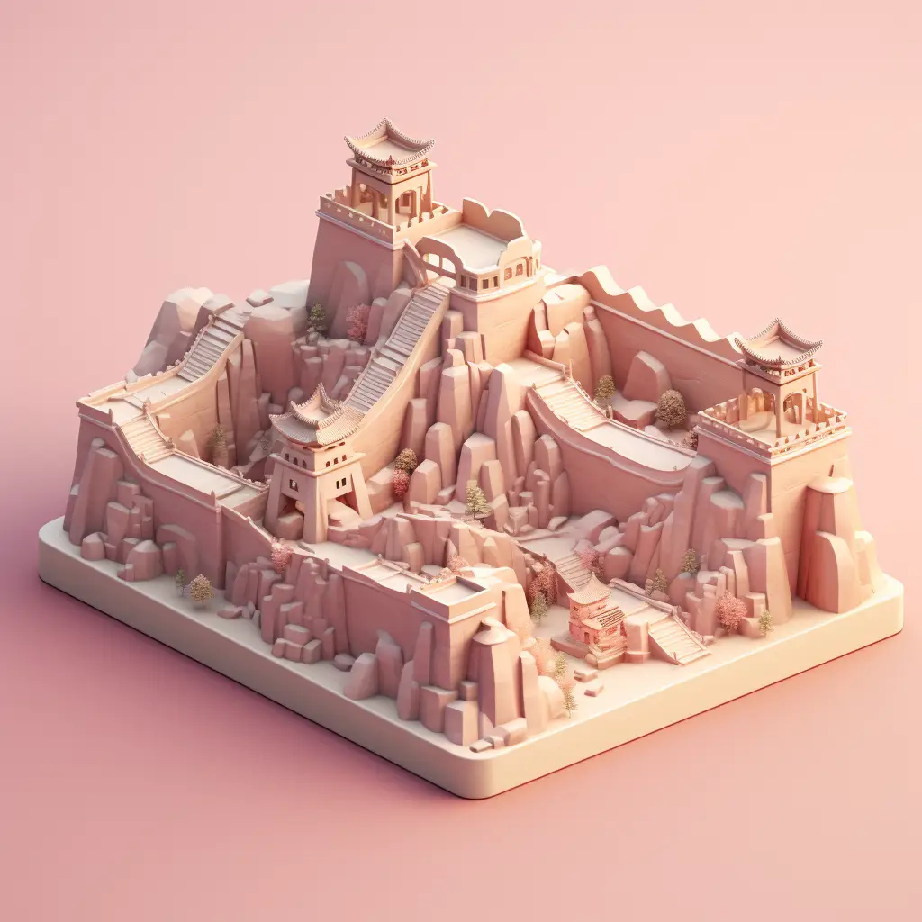 The Great Wall 3D C4D space model scene