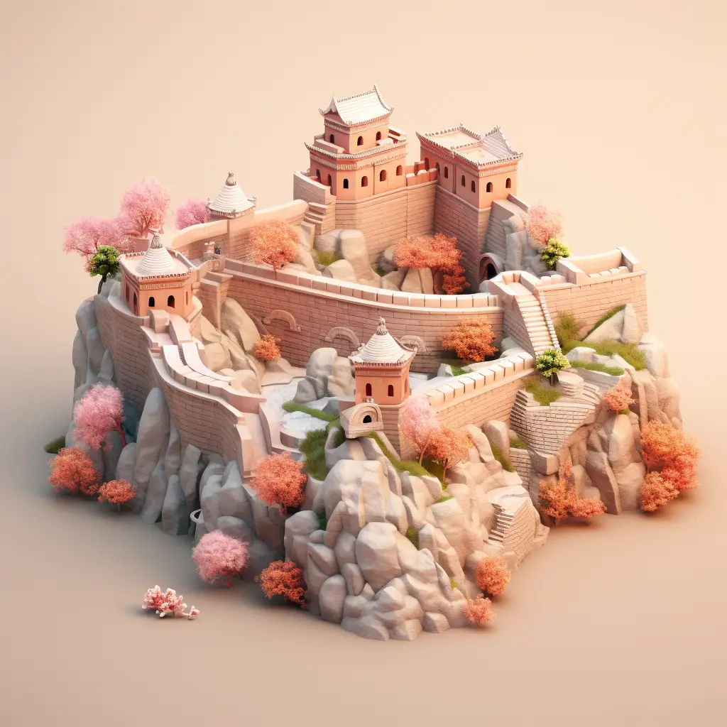 The Great Wall C4D 3D space model scene