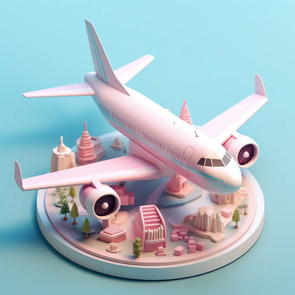 airplane airport 3D C4D model scene