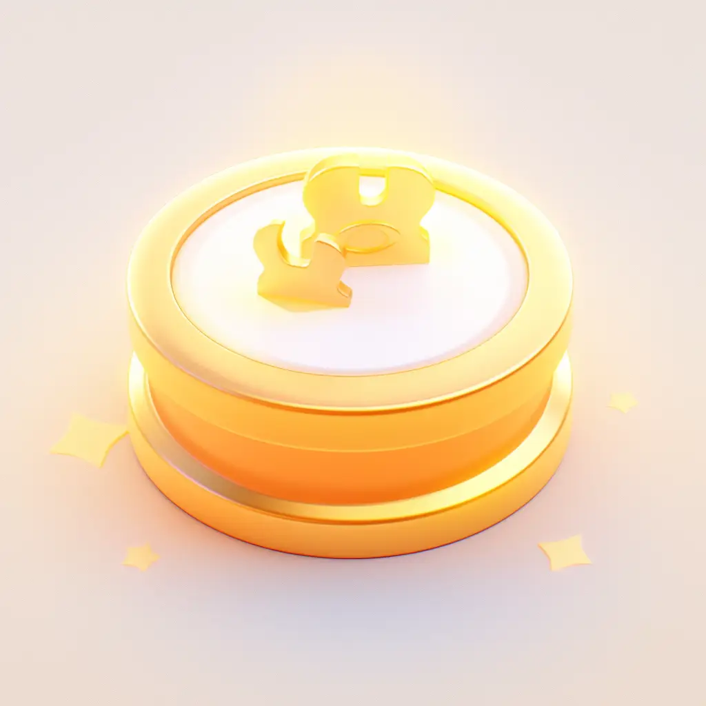 badge icon 3D game UI golden gold