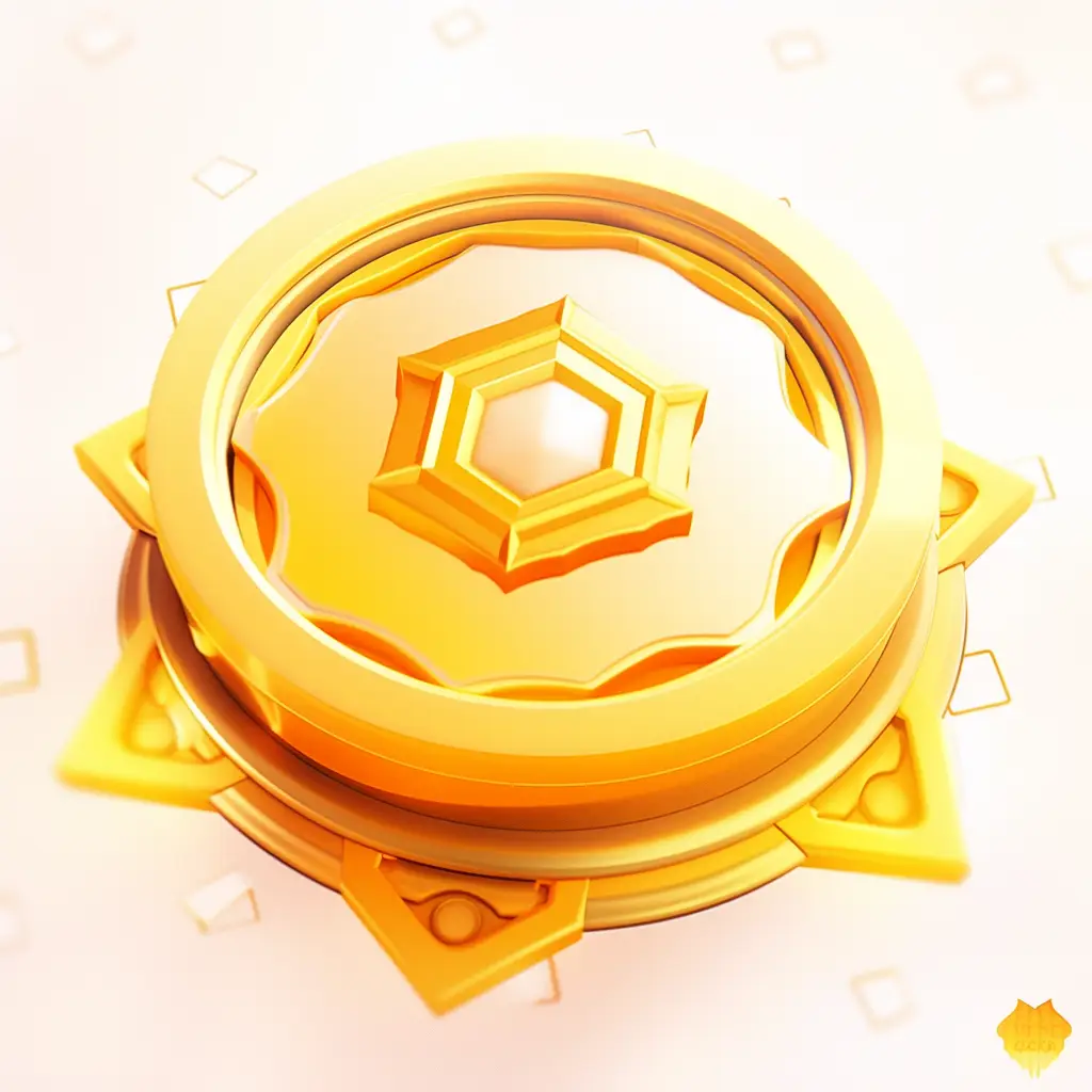 badge icon 3D game golden gold UI