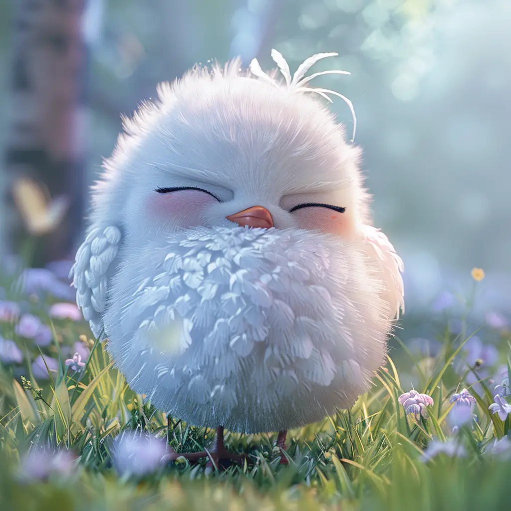 bird chicken baby sleep cartoon cute animation 3D
