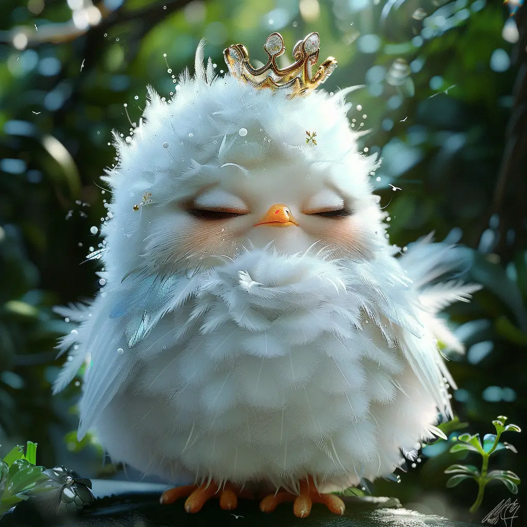 bird chicken baby sleep cute cartoon 3D animation