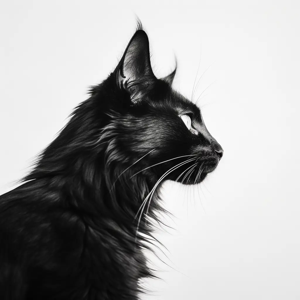 black cat head face silhouette photography