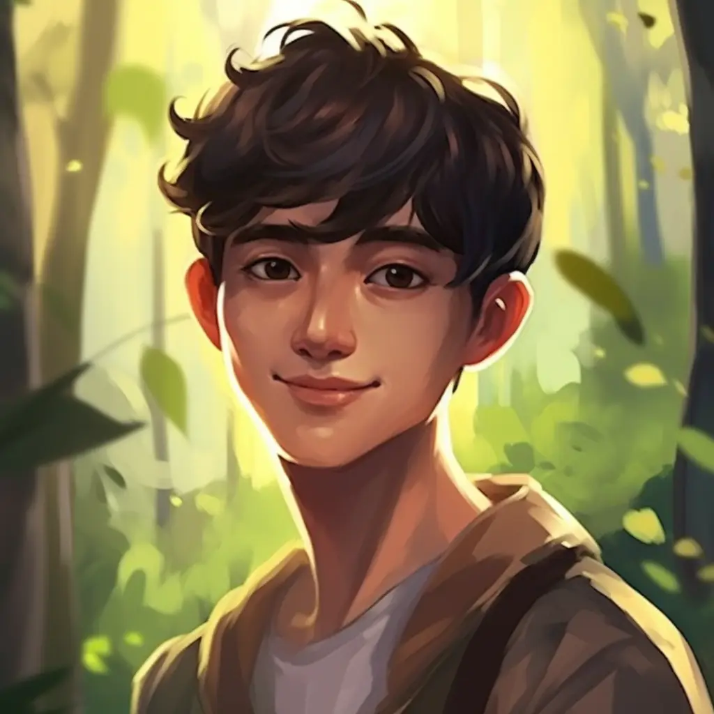 boy cartoon illustration painting face portrait