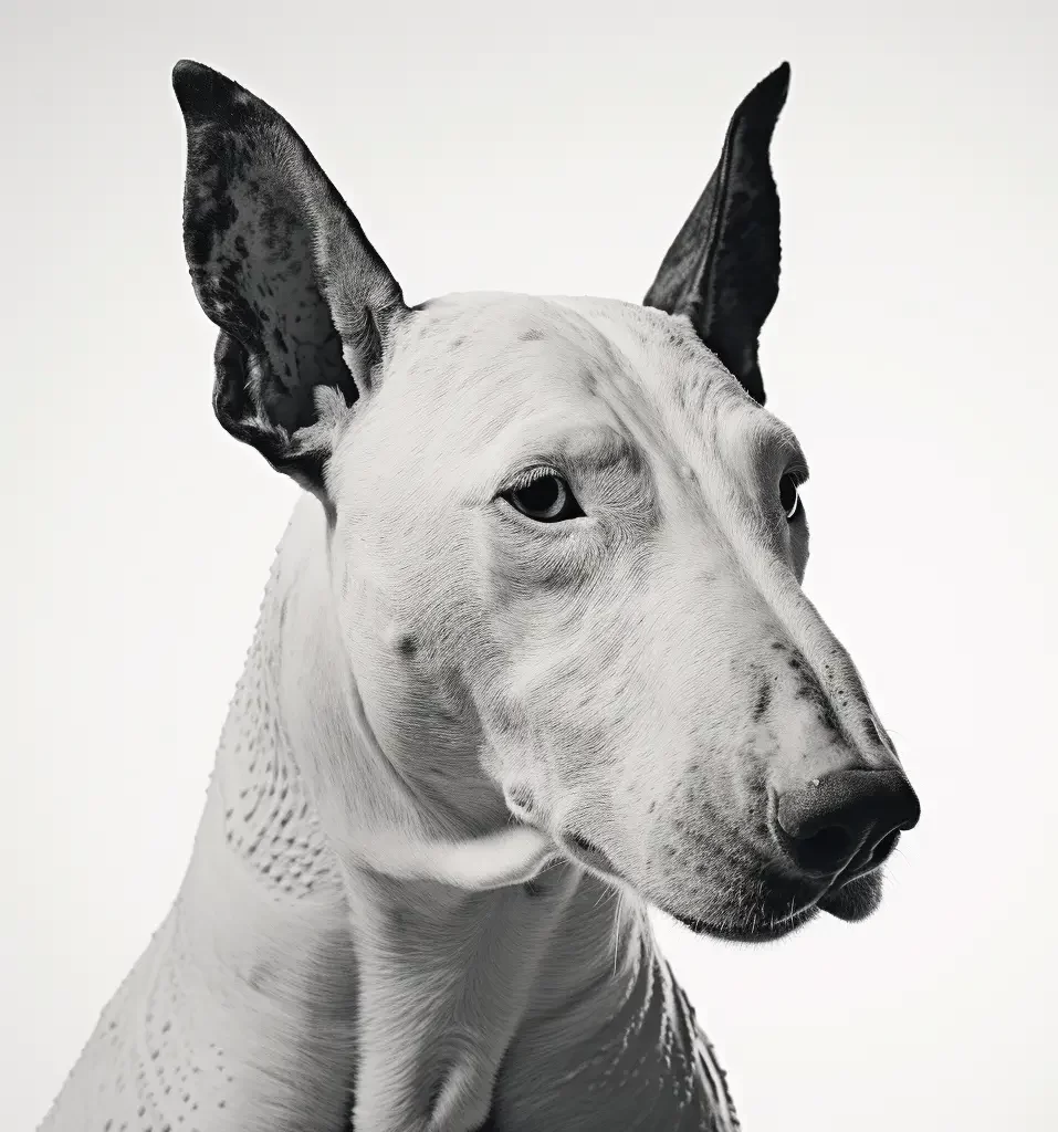 bull terrier black face head silhouette photography