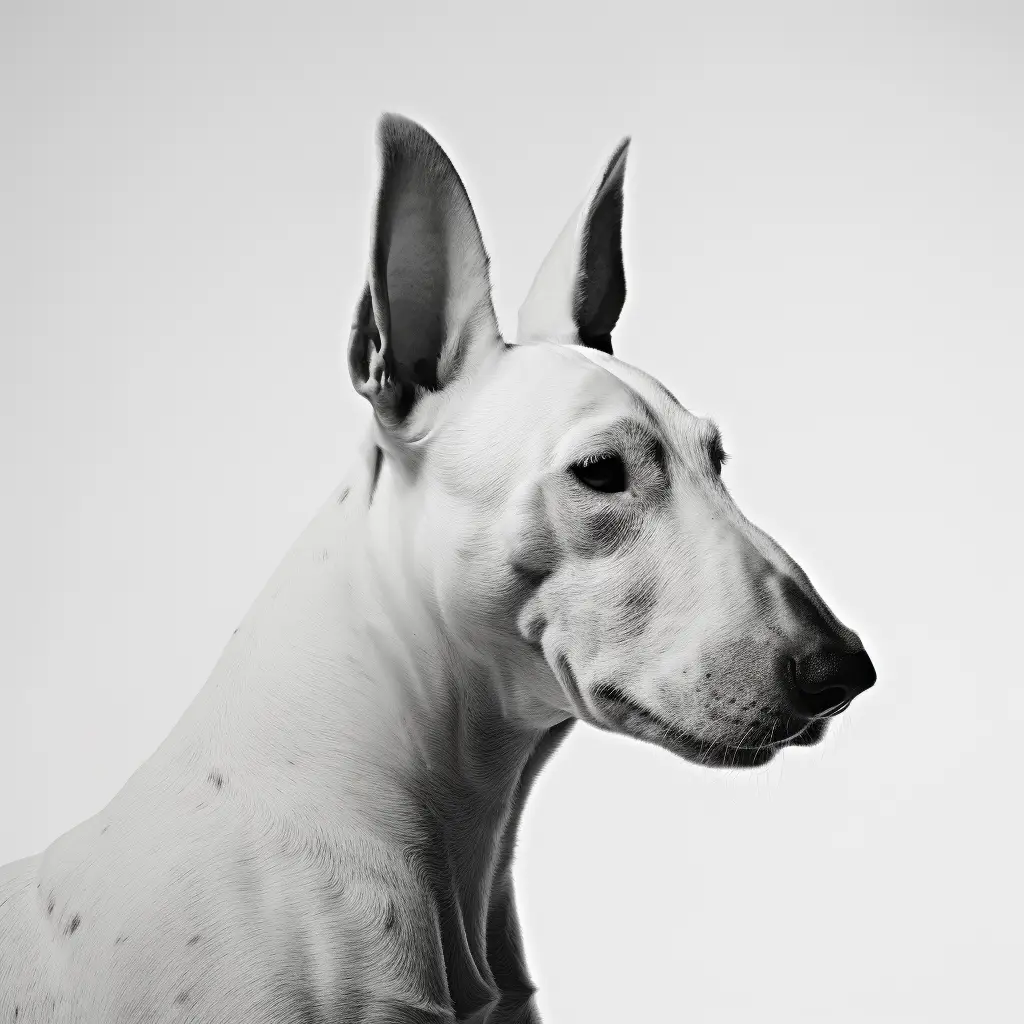 bull terrier black head face silhouette photography