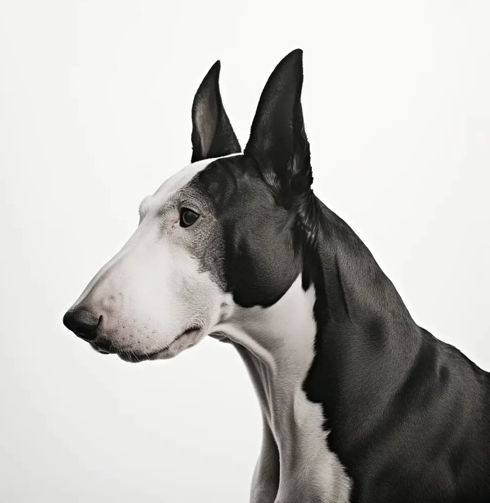 bull terrier photography black face head silhouette