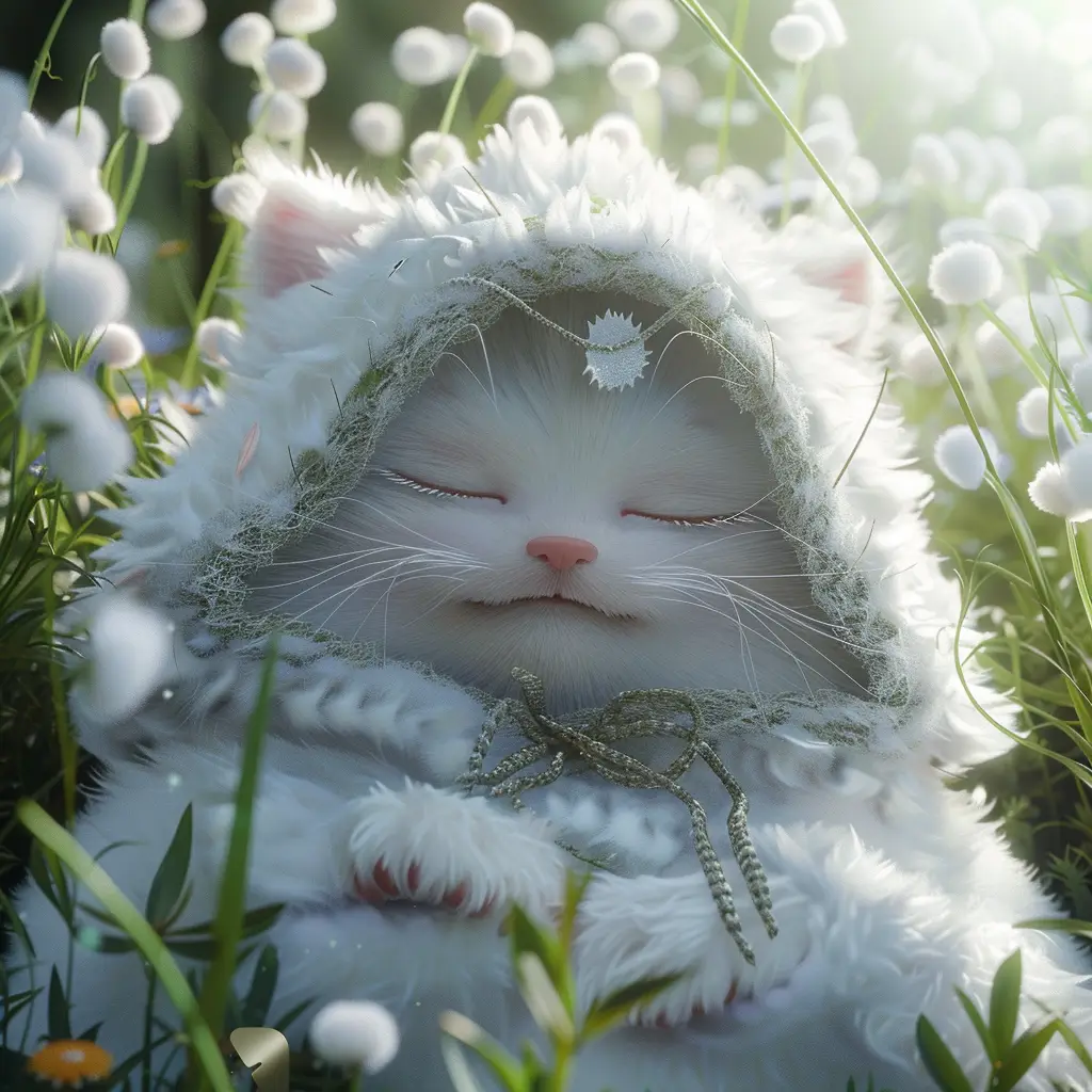 cat baby sleep cartoon cute animation 3D