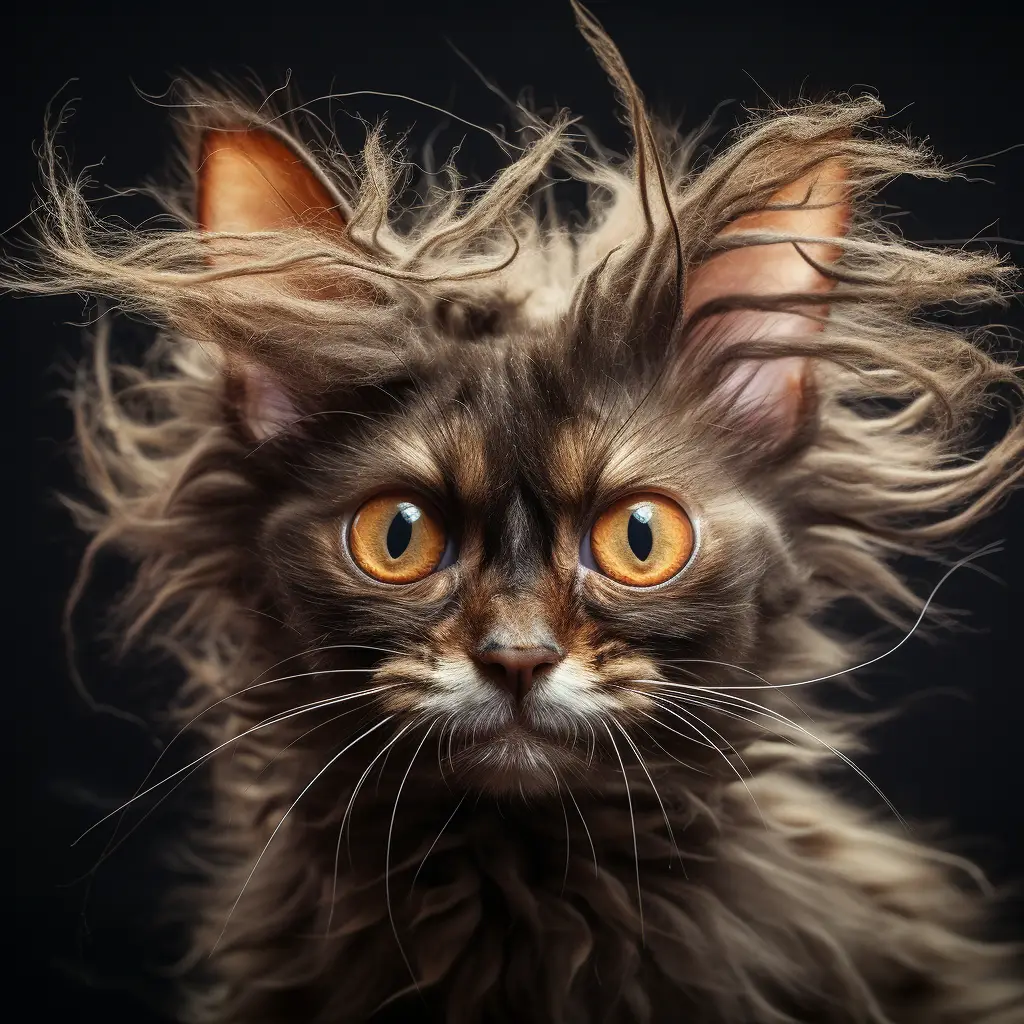 cat crazy fur photography portrait hair mania