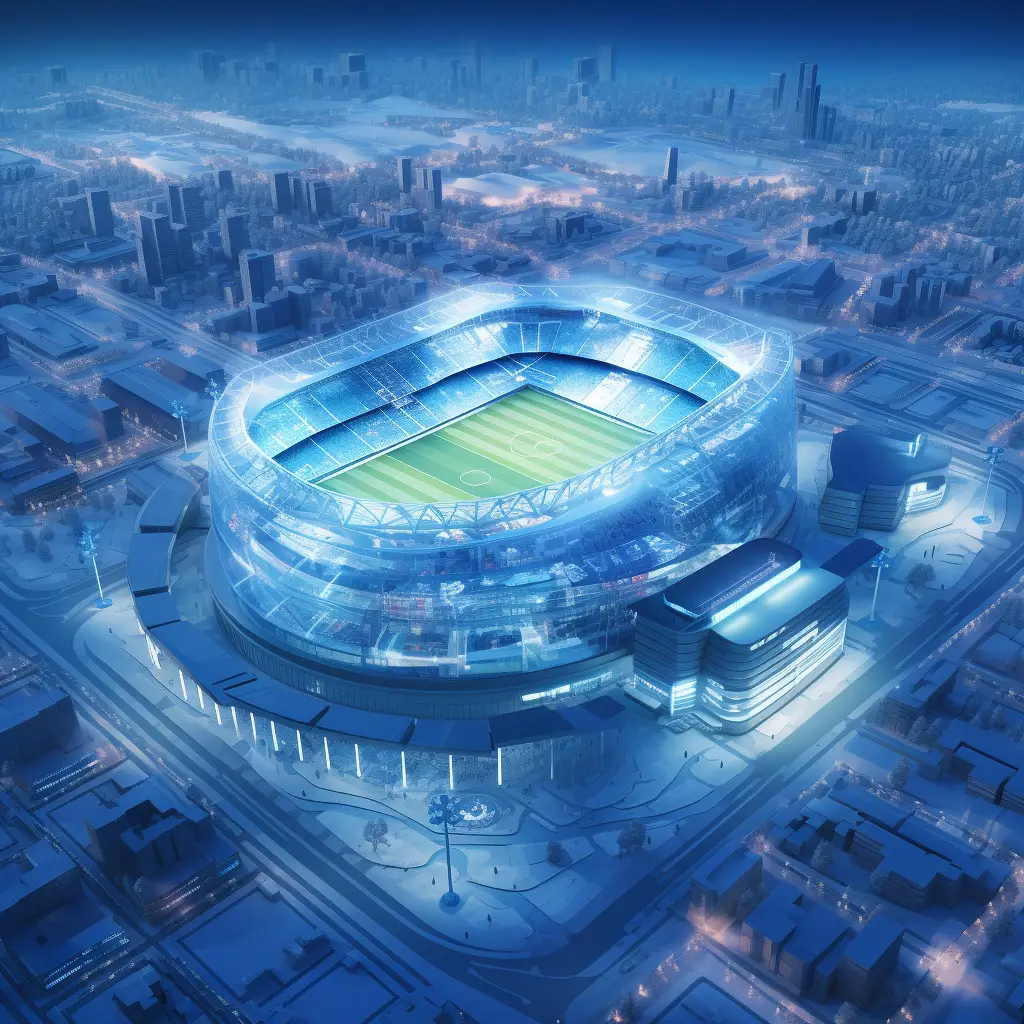 city stadium blue scene model 3D