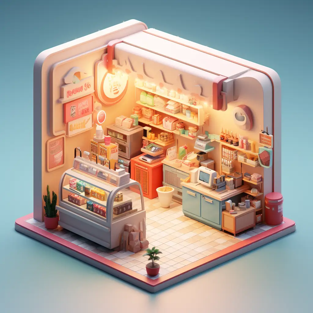convenience-store 7-11 CVS 3D C4D space model scene