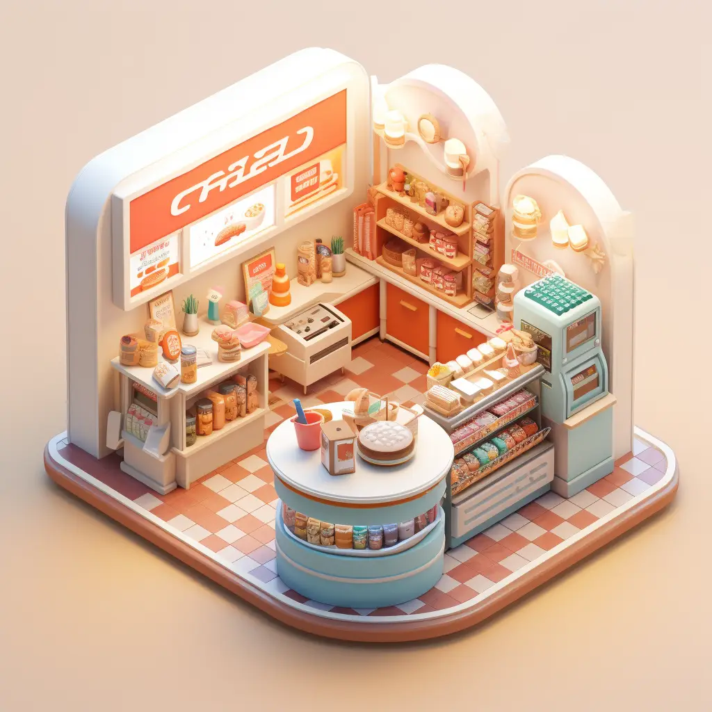 convenience-store 7-11 CVS C4D 3D space model scene