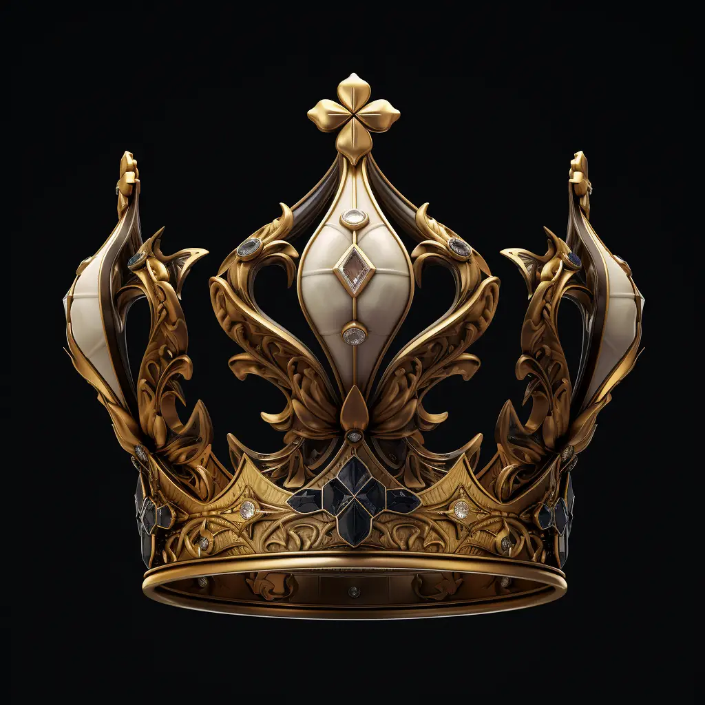 crown 3D material gold golden art UI game icon