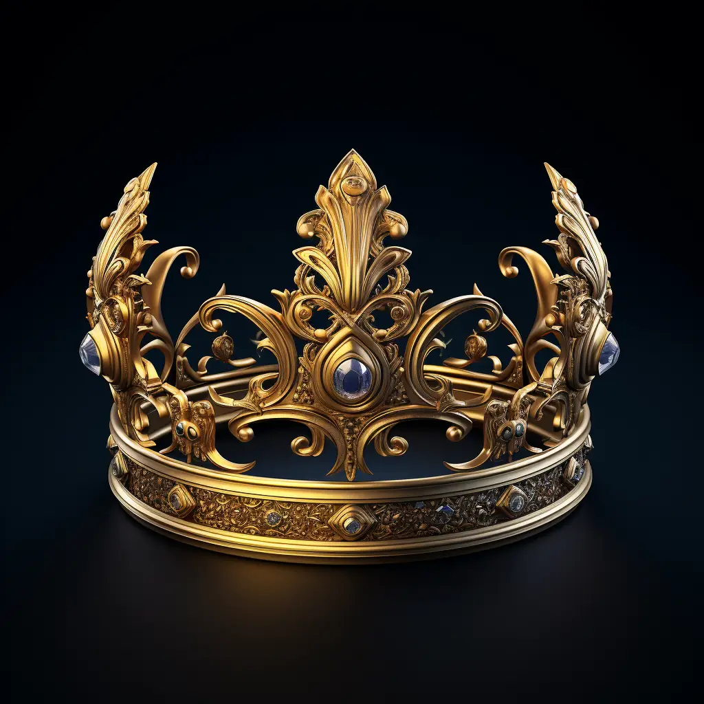crown 3D material gold golden art game UI icon