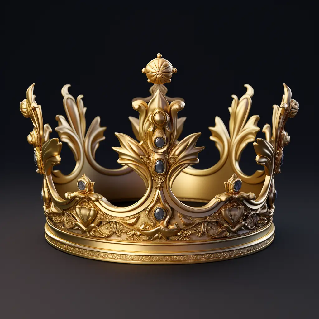 crown 3D material golden art gold UI game icon