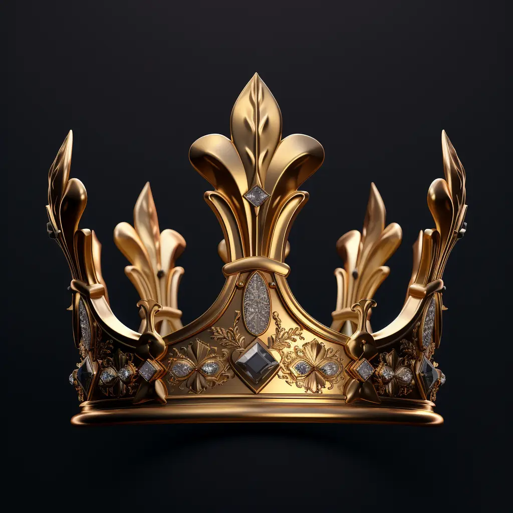 crown 3D material golden art gold game UI icon