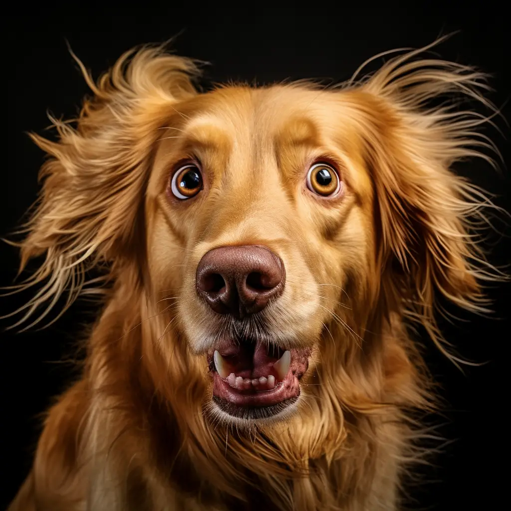 dog Golden Retriever crazy fur portrait hair mania photography