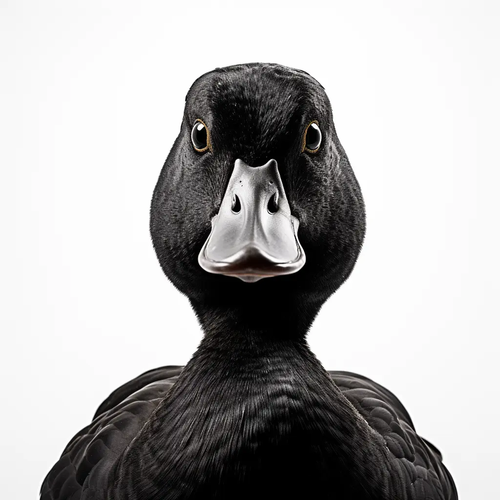 duck black white photography face head front silhouette