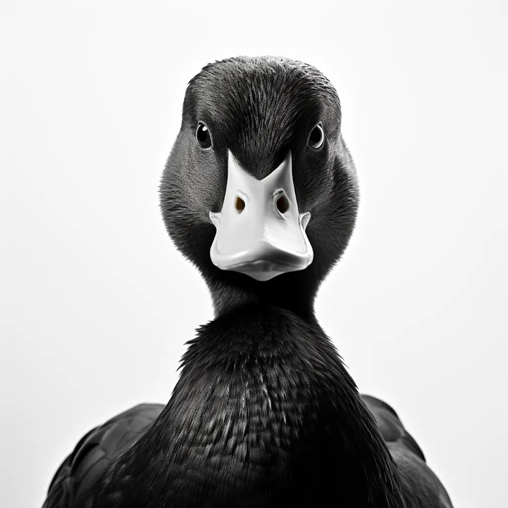 duck black white photography face head silhouette front