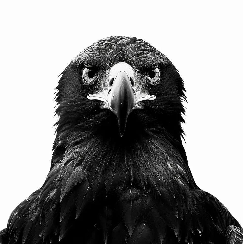 eagle light black white face head photography silhouette