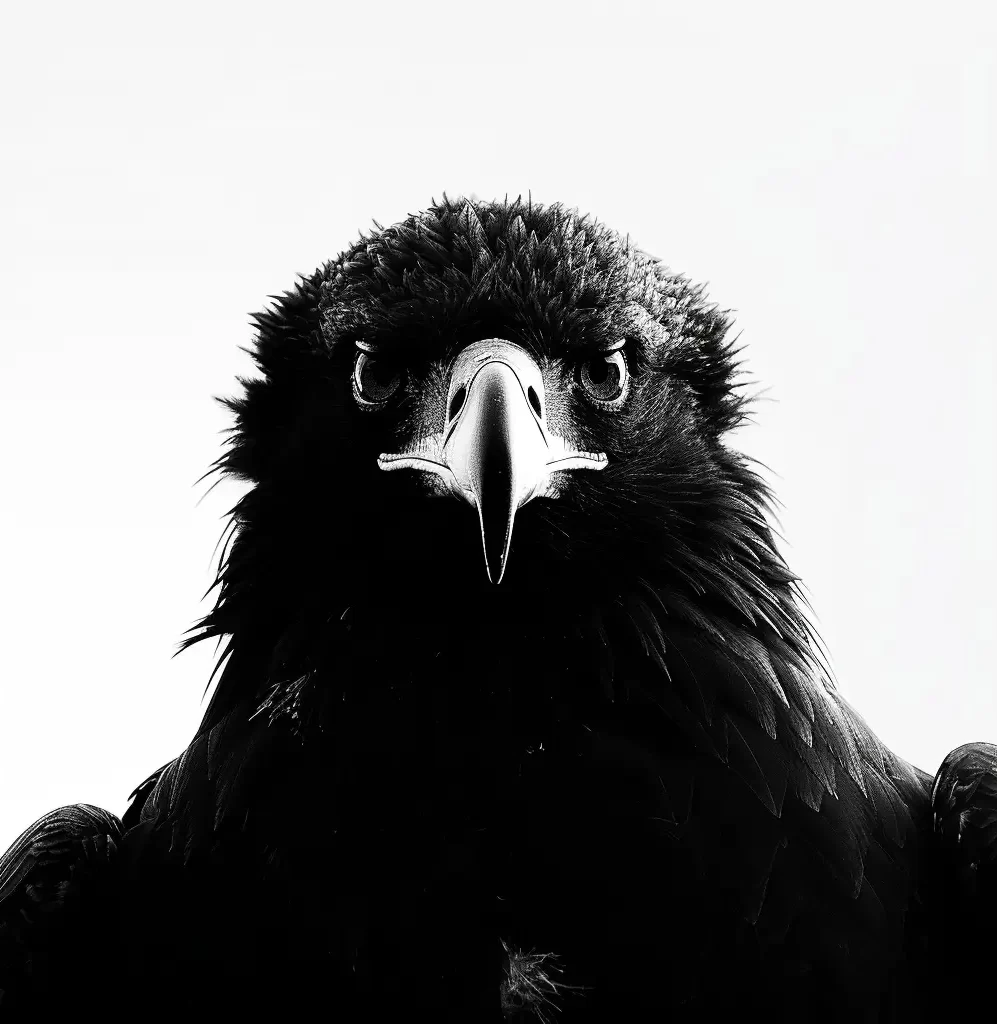 eagle light black white head face photography silhouette