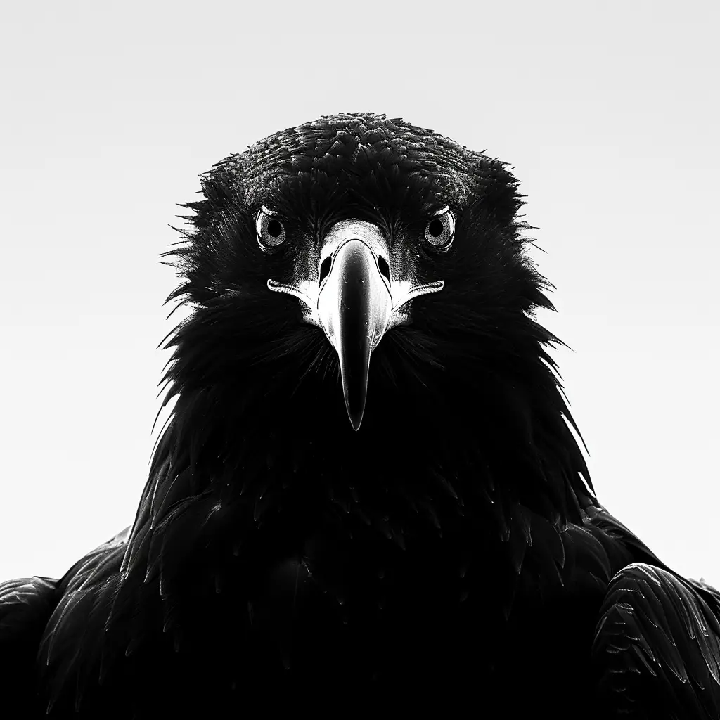 eagle light black white head face silhouette photography