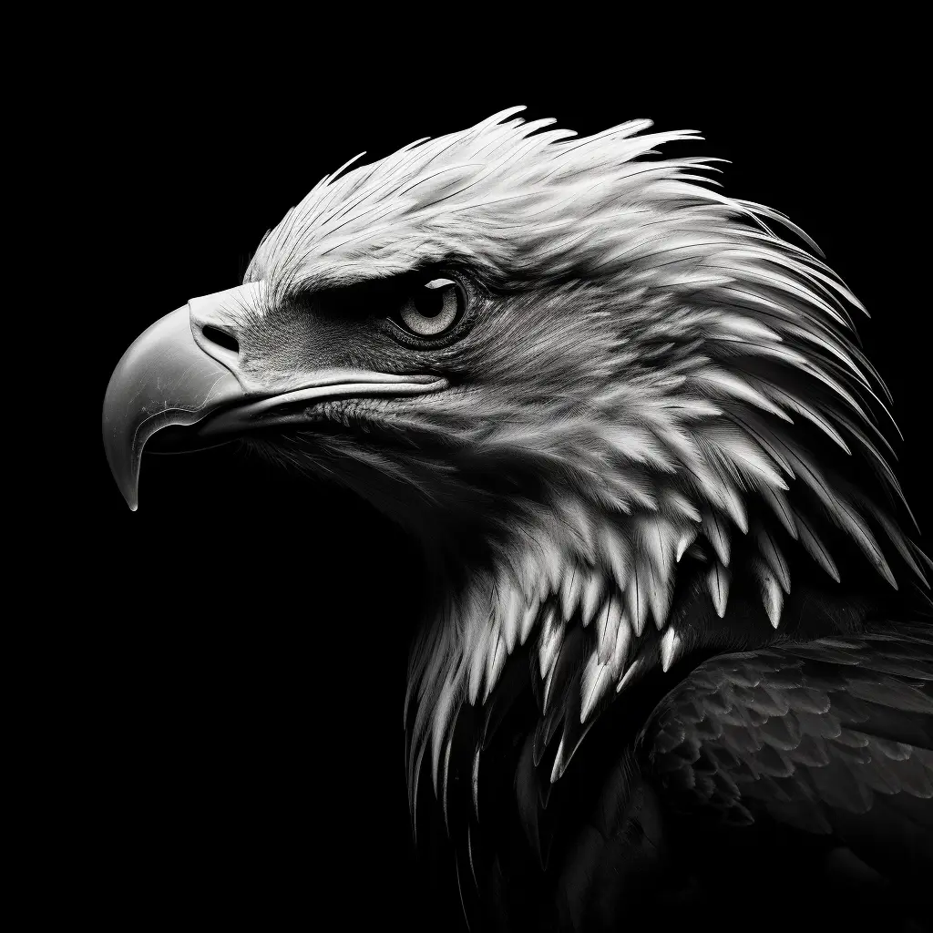 eagle side black face head silhouette photography