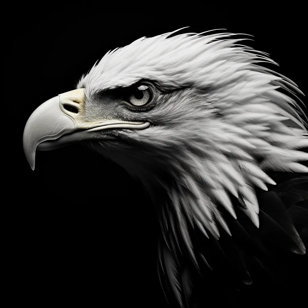 eagle side black head face silhouette photography