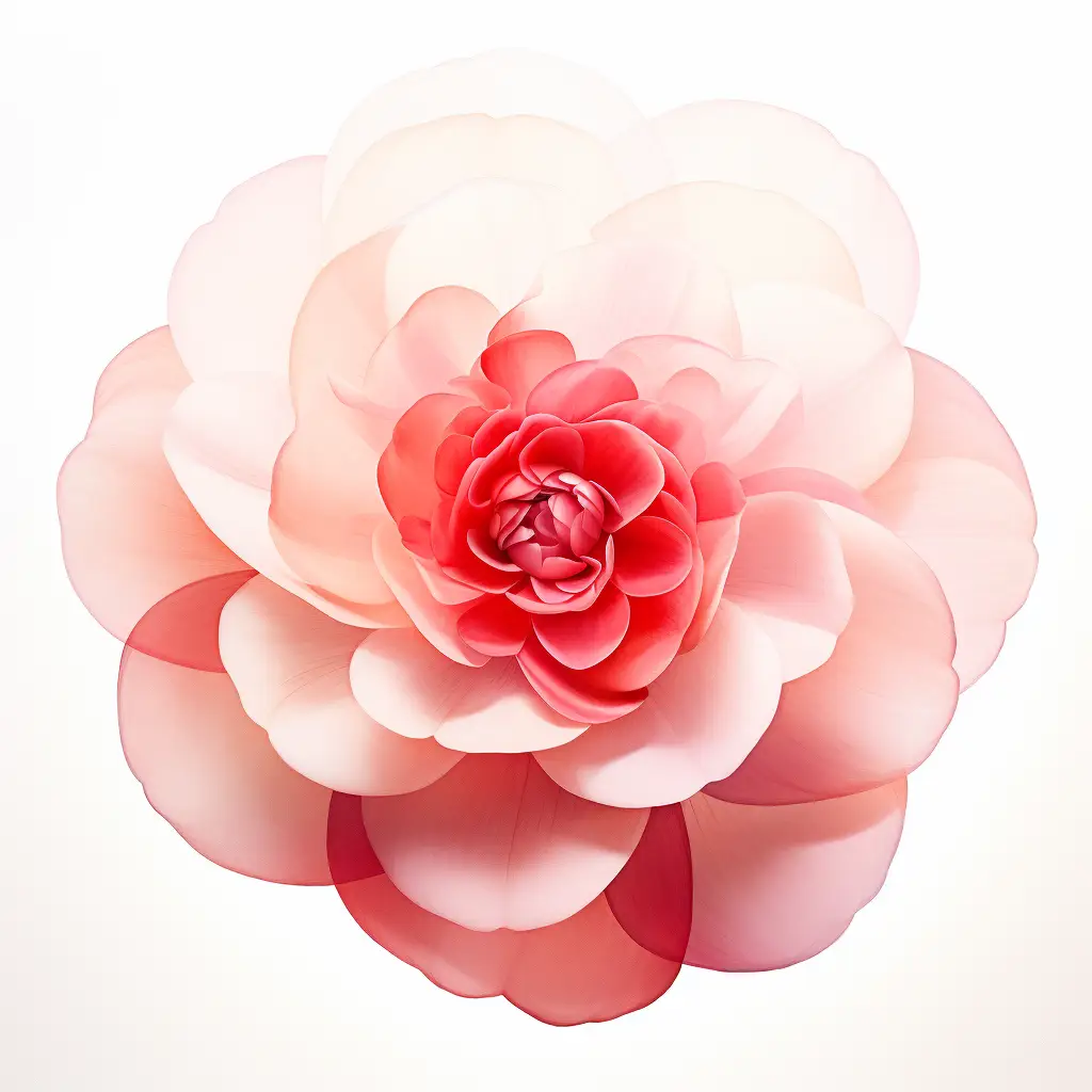 flower red camellia petal circle round illustration