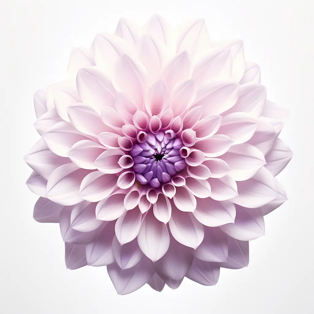 flower white purple dahlia petal circle round illustration