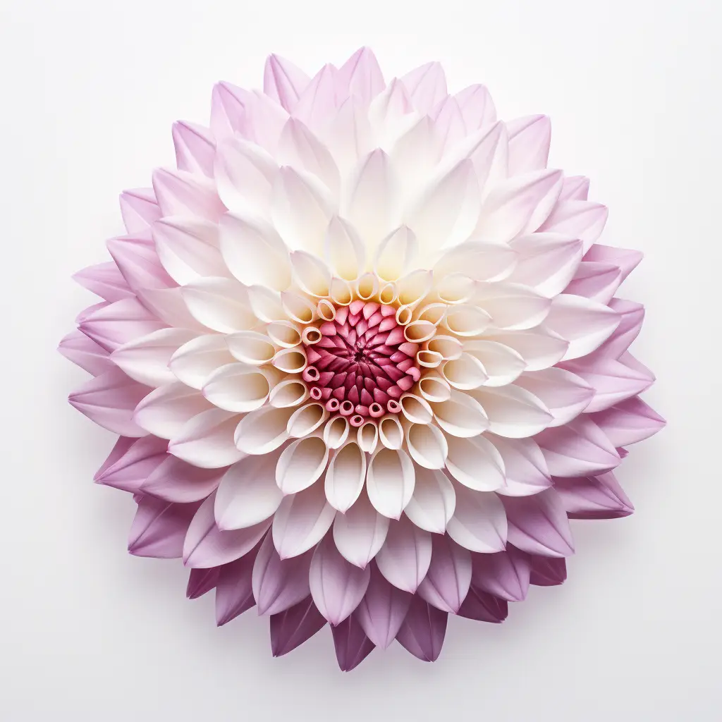 flower white purple dahlia petal round circle illustration